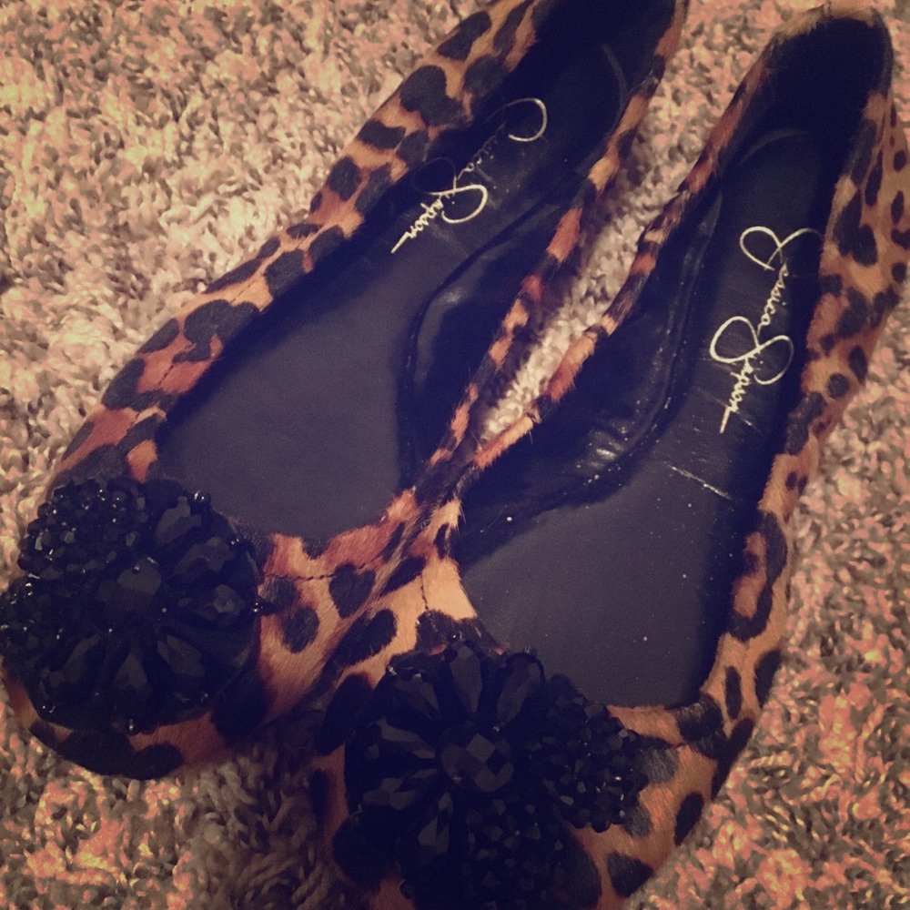 Jessica Simpson Leopard Print flats size 7 1/2